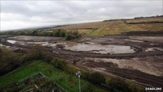 Mud at building site