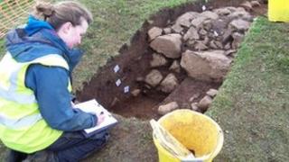 Site of the excavation at Cave Hill