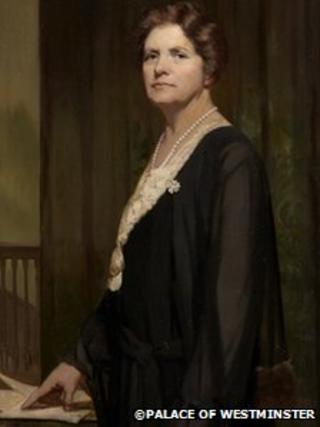Llun o Margaret Haig Thomas, Is-iarlles Rhondda ©Palas Westminster