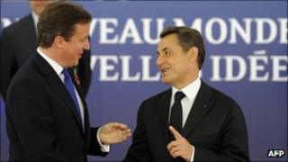 David Cameron and Nicolas Sarkozy in Cannes
