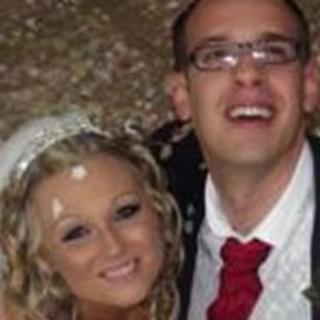 Photo of the newly weds taken by a friend