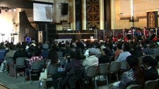 Worshippers at The Regal