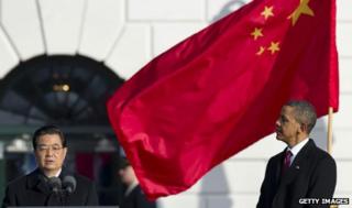 Chinese premier Hu Jintao and US president Barack Obama