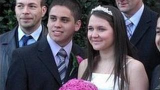 Amber Aguilar and her husband, Diego