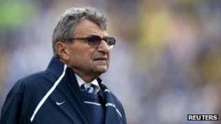 Joe Paterno, coach of the Penn State American football team 1 January 2010