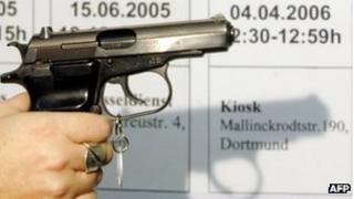 A pistol identical to that found in Zwickau (image from 2006)