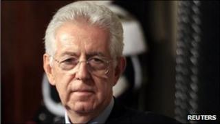Newly appointed Prime Minister Mario Monti