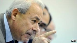 Burhan Ghalioun speaks in Moscow. Photo: 15 November 2011