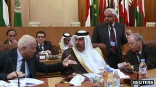 Arab foreign ministers meets to discuss the crisis in Syria in Cairo on 12 Nov 2011