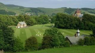 The school's top pitch and chapel