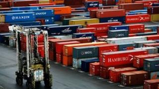 Containers at Tilbury Dock