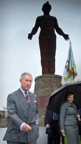 Prince Charles at the Guardian memorial