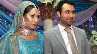 Uzma Naurin and Saif Rehman and their wedding