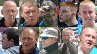 CCTV images of 10 men West Yorkshire Police want to trace