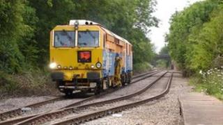 Locomotive on the High Marnham line at Tuxford Station