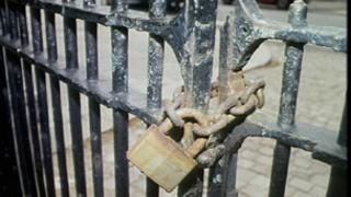Locked gates