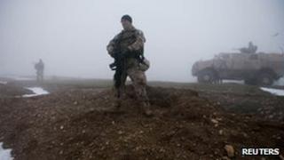 An Isaf soldier in Afghanistan (file photo)