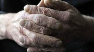 Elderly person's hands
