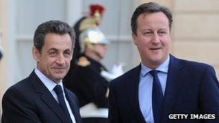 Nicolas Sarkozy (left) and David Cameron