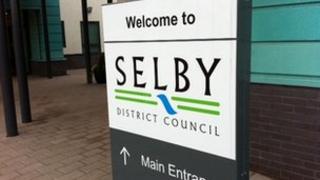 Selby District Council sign