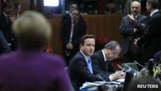 The UK's David Cameron at the EU summit