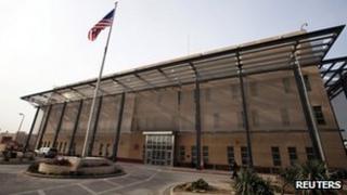 The chancellery building at the US embassy in Iraq 14 December 2011