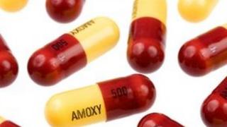 Amoxicillin, one of the range of penicillin drugs available