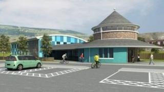 Llun artist o'r ganolfan newydd