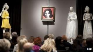 Some of the items up for auction at the 'Collection of Elizabeth Taylor' sale at Christie's in New York, US, 14 December 2011