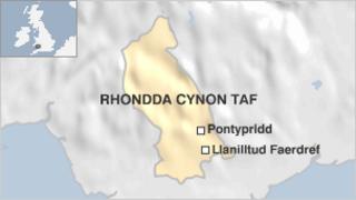 Map o'r ardal