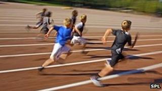 Children at a school sports day