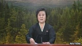 North Korean newsreader