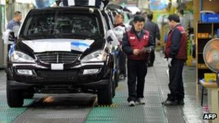 Ssangyong Motor factory in South Korea