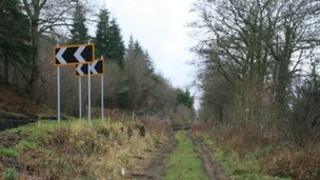 Lleoliad estyniad trac Rheilffordd Llangollen