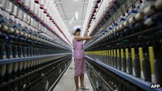 Worker at a factory in China