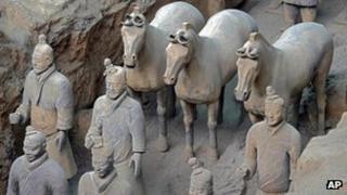 Terracotta army soldiers in Xian (file photo)