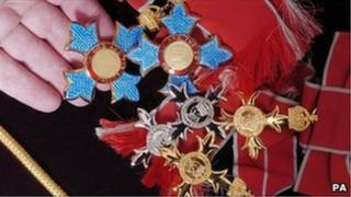 CBE, OBE and MBE medals