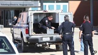 Confiscated explosives being removed from Midland airport