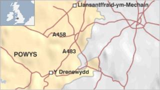 Map o'r ardal