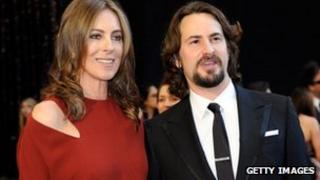Kathryn Bigelow and Mark Boal arrive at the Academy Awards 27 February 2011