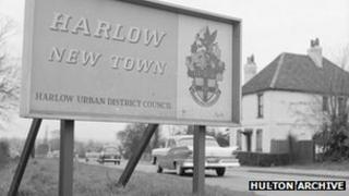 Harlow New Town sign