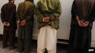 Taliban suspects are arrested (file image)