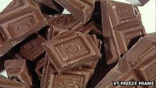 Chocolate pieces