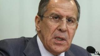 Sergei Lavrov in Moscow (18 January 2012)
