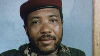 Charles Taylor as a rebel leader in the 1990s