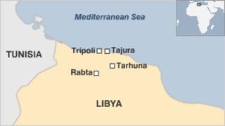 Map showing former Libyan Nuclear, Biological and Chemical (NBC) facilities