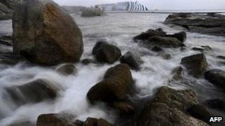 The Costa Concordia lying off the island of Giglio - 22 January