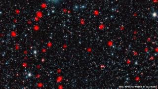 APEX image of the Furnace constellation (ESO, APEX (MPIfR/ESO/OSO), A. Weiss et al., NASA Spitzer Science Center)