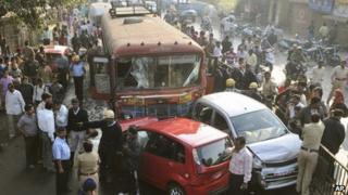 Crash scene in Pune, 25 Jan