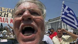 Greek protestor
